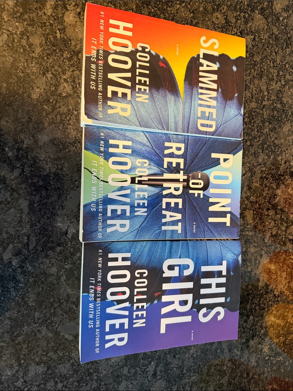 Colleen Hoover Paperback Book Set - This Girl / Point of Retreat / Slammed